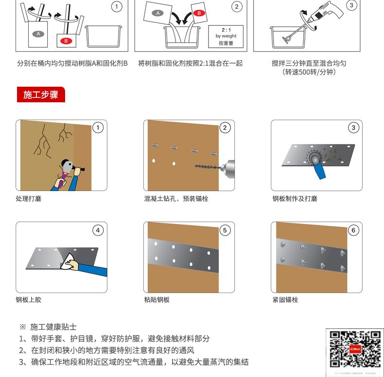 包钢于洪粘钢加固施工过程